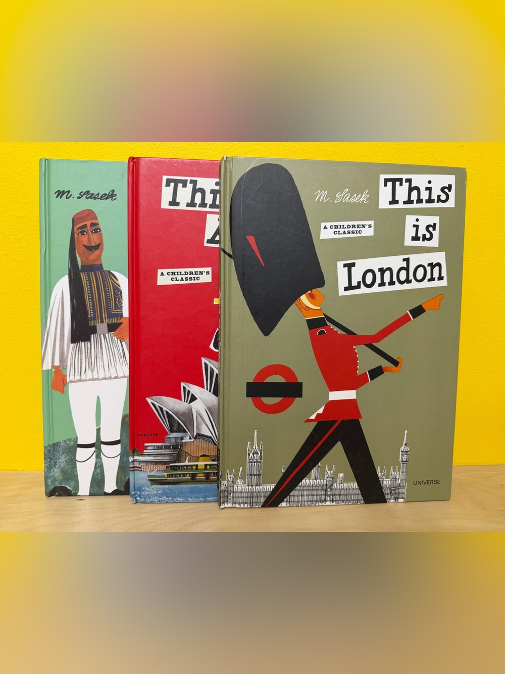 This is London / Australia / Greece (M. Sasek) Lot of 3 Illustrated Kids Books